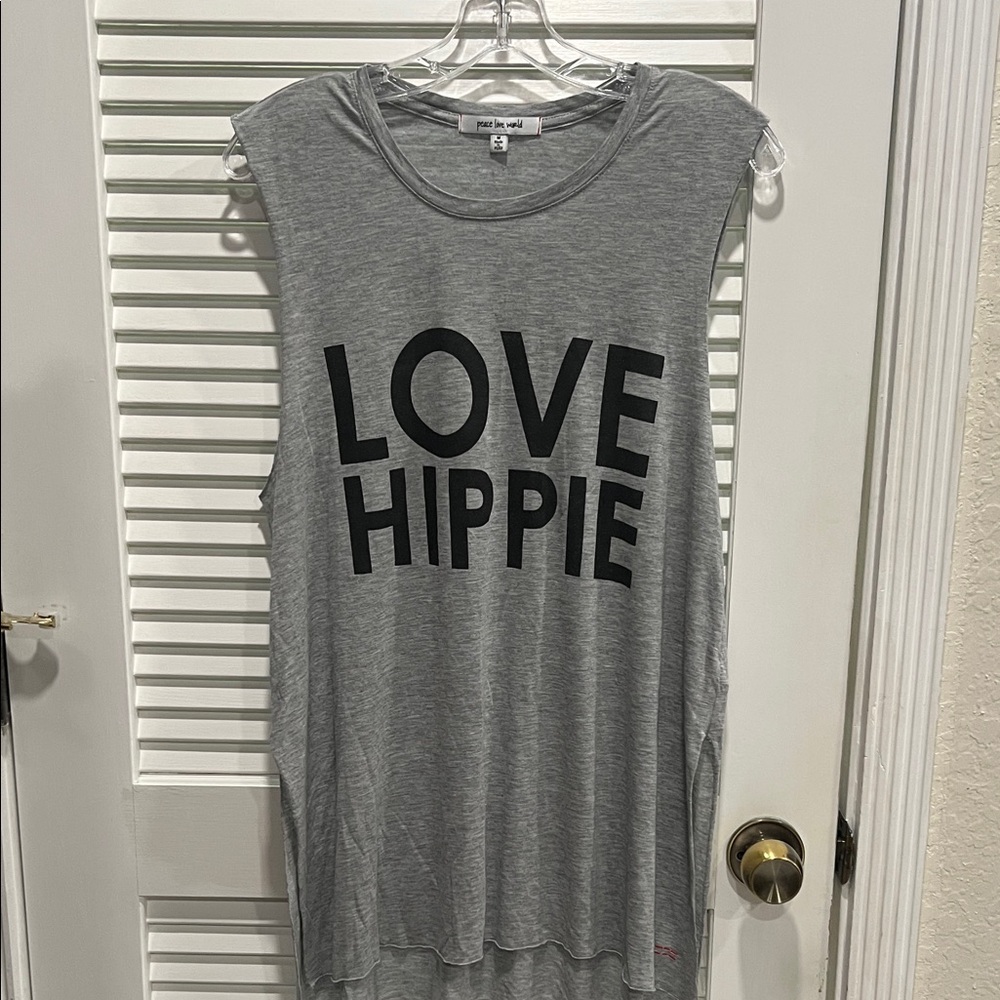 Peace Love World Muscle Tank